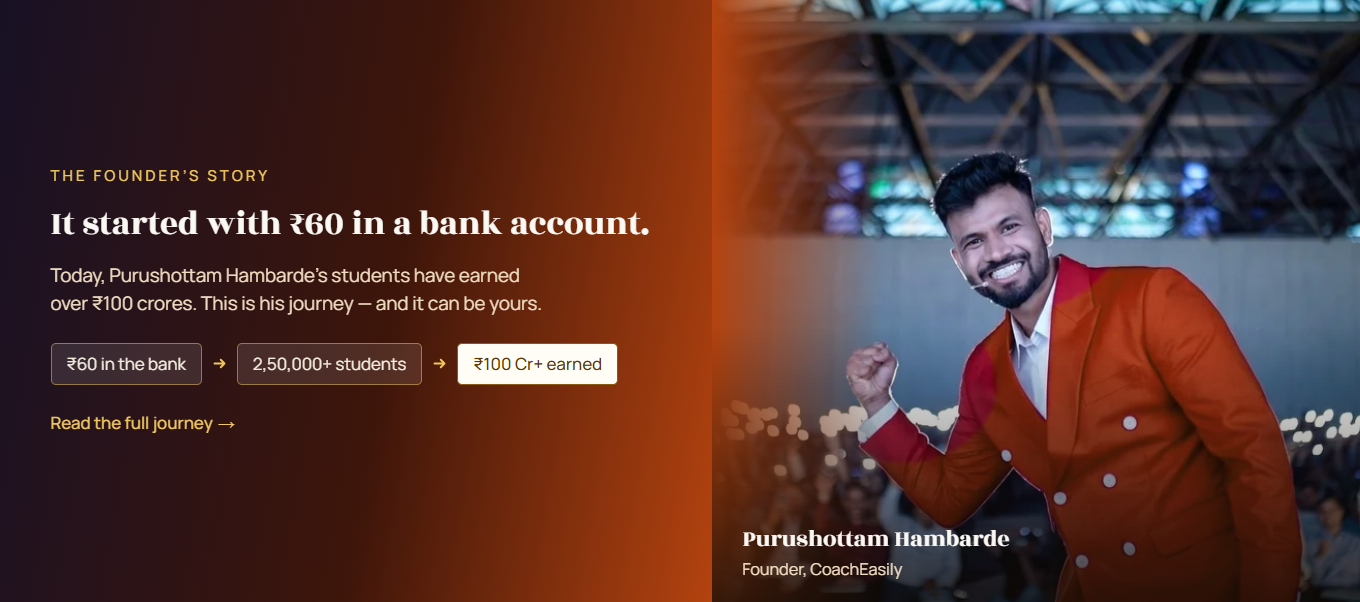 Purushottam Hambarde, Founder of CoachEasily